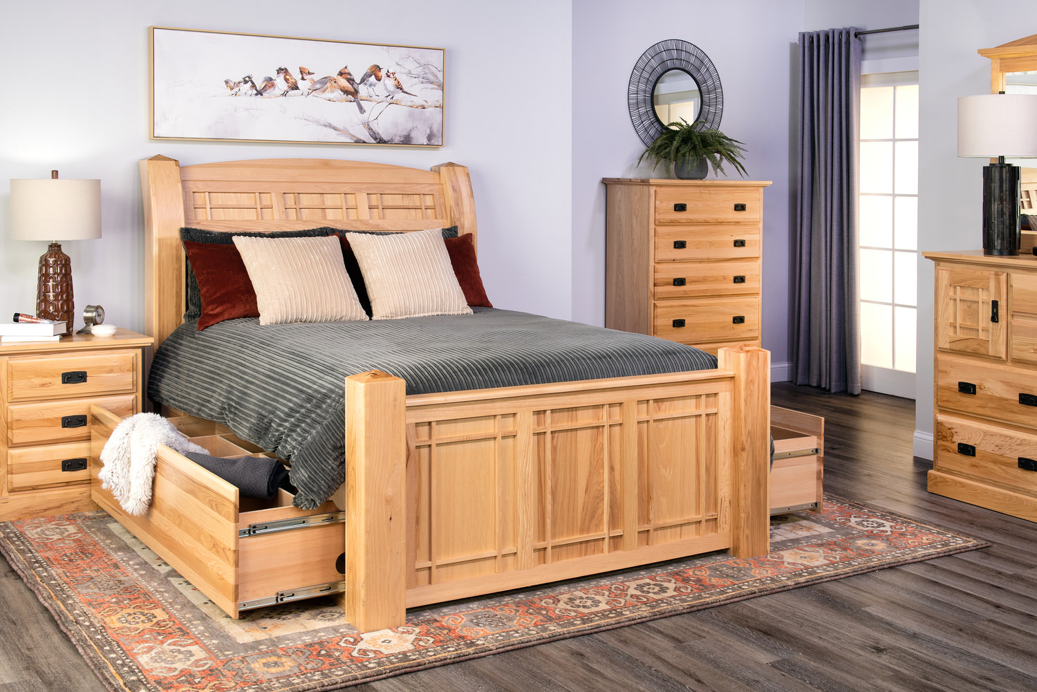 Thomas Cole Designs Hickory Highlands King Storage Bedroom Suite